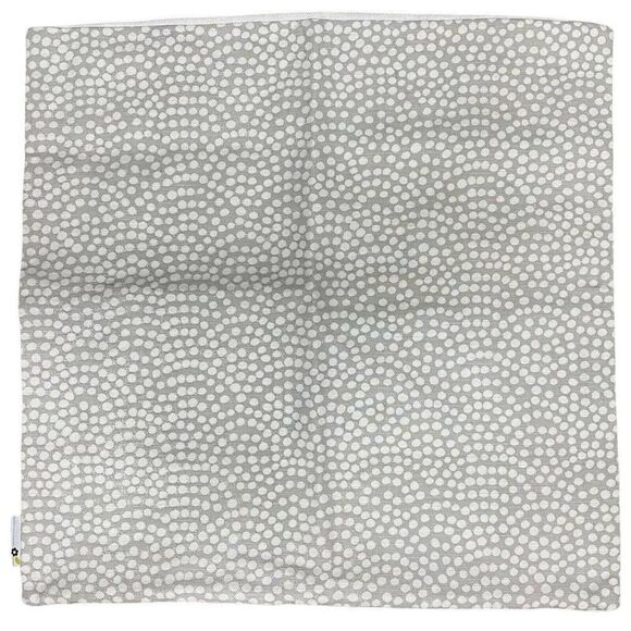 Abstract Gray White Polka Dot Indoor Outdoor Throw Pillow Cover Case Thick 17.5” - Picture 1 of 5